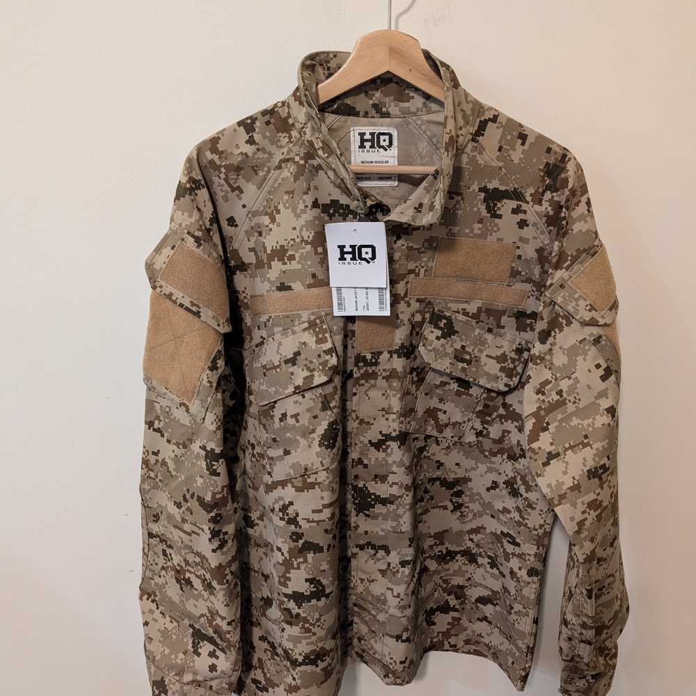 HQ Men's Tan Camouflage Military Tactical Jacket Size Medium New With Tags